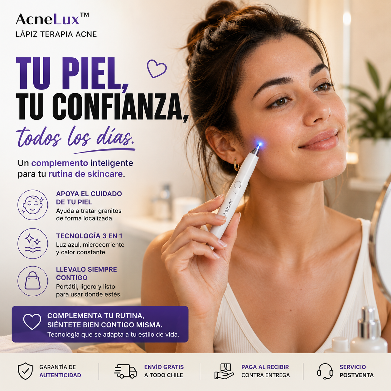 AcneLux™ Lápiz Terapia Acne